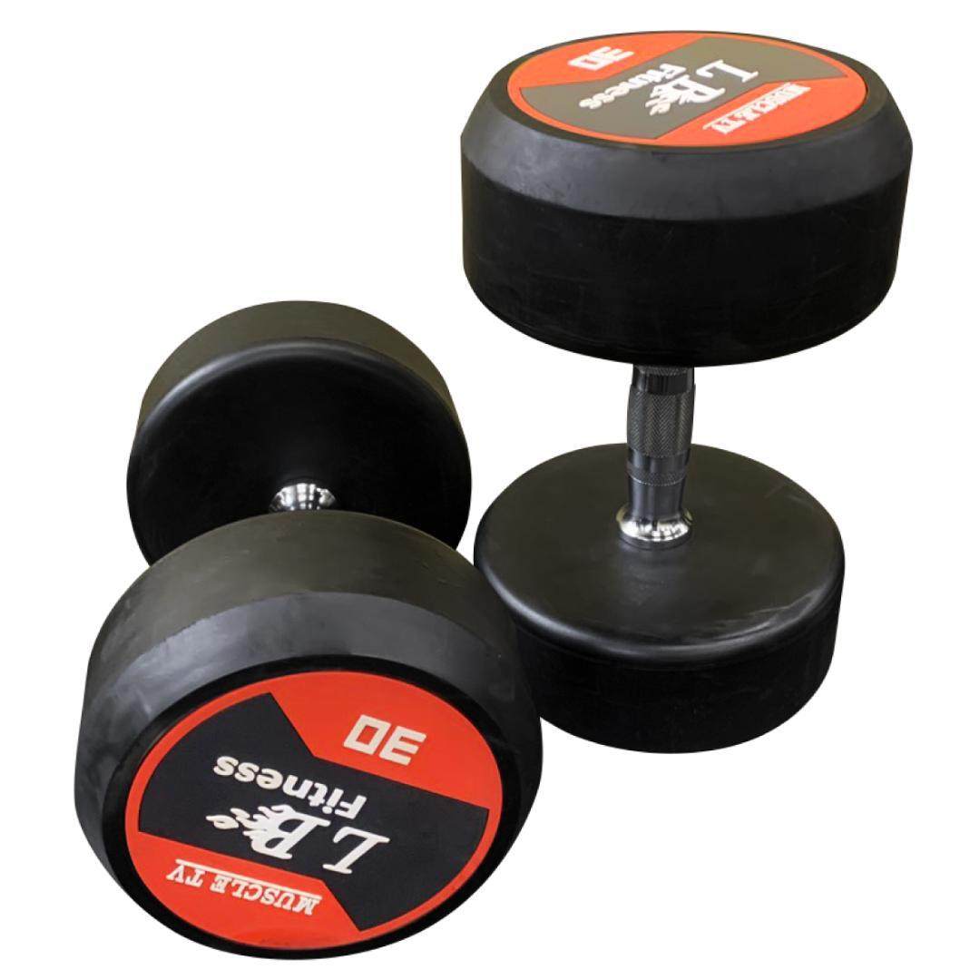ラバーラウンドダンベル 30kg × 2個（合計60kg）