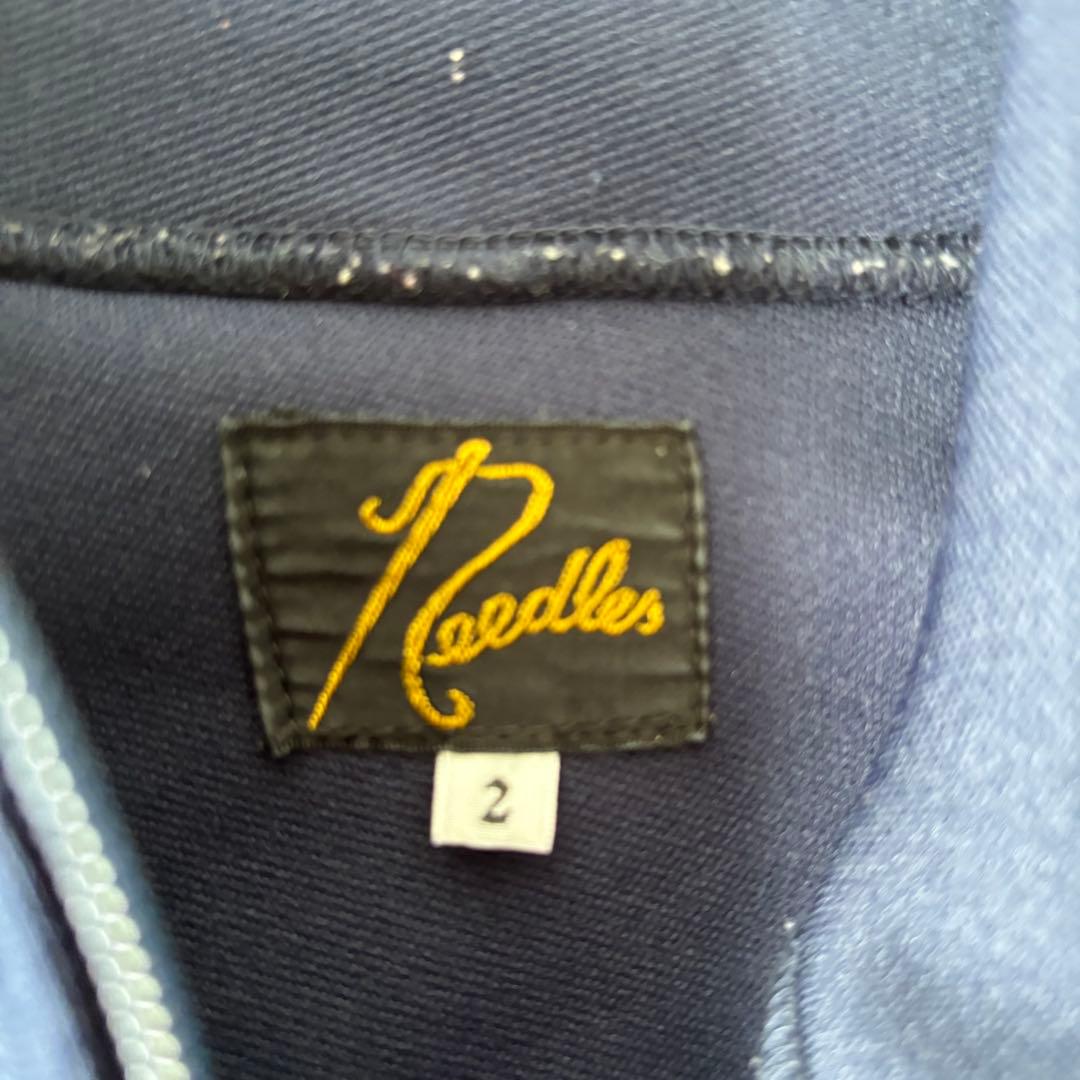 【美品】ニードルス トラックジャケット ネイビー 2 刺繍ロゴ 7分丈 永野芽郁