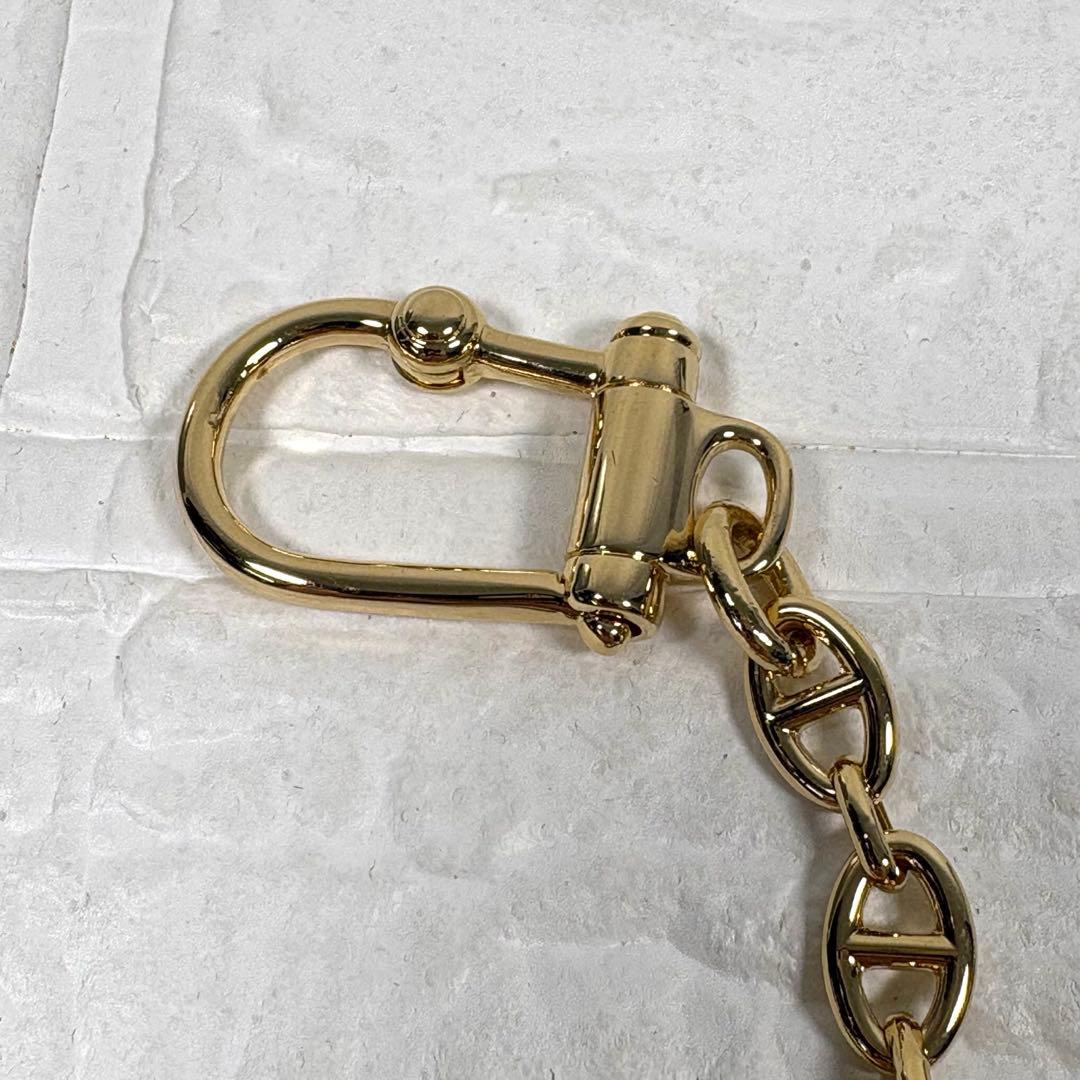 【箱付き】グッチ インターロッキングG ダブルキーホルダー ゴールド