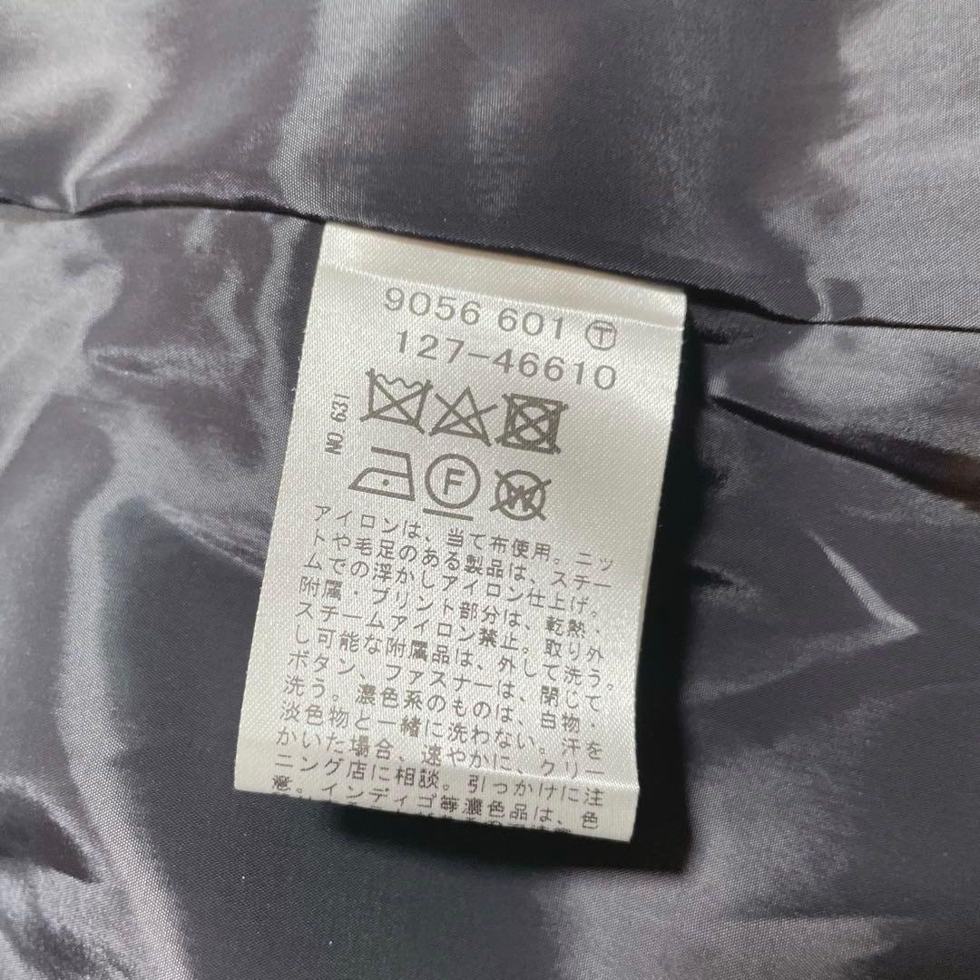 インディヴィ　ノーカラージャケット　セットアップ　ネイビー　ツイード　XS