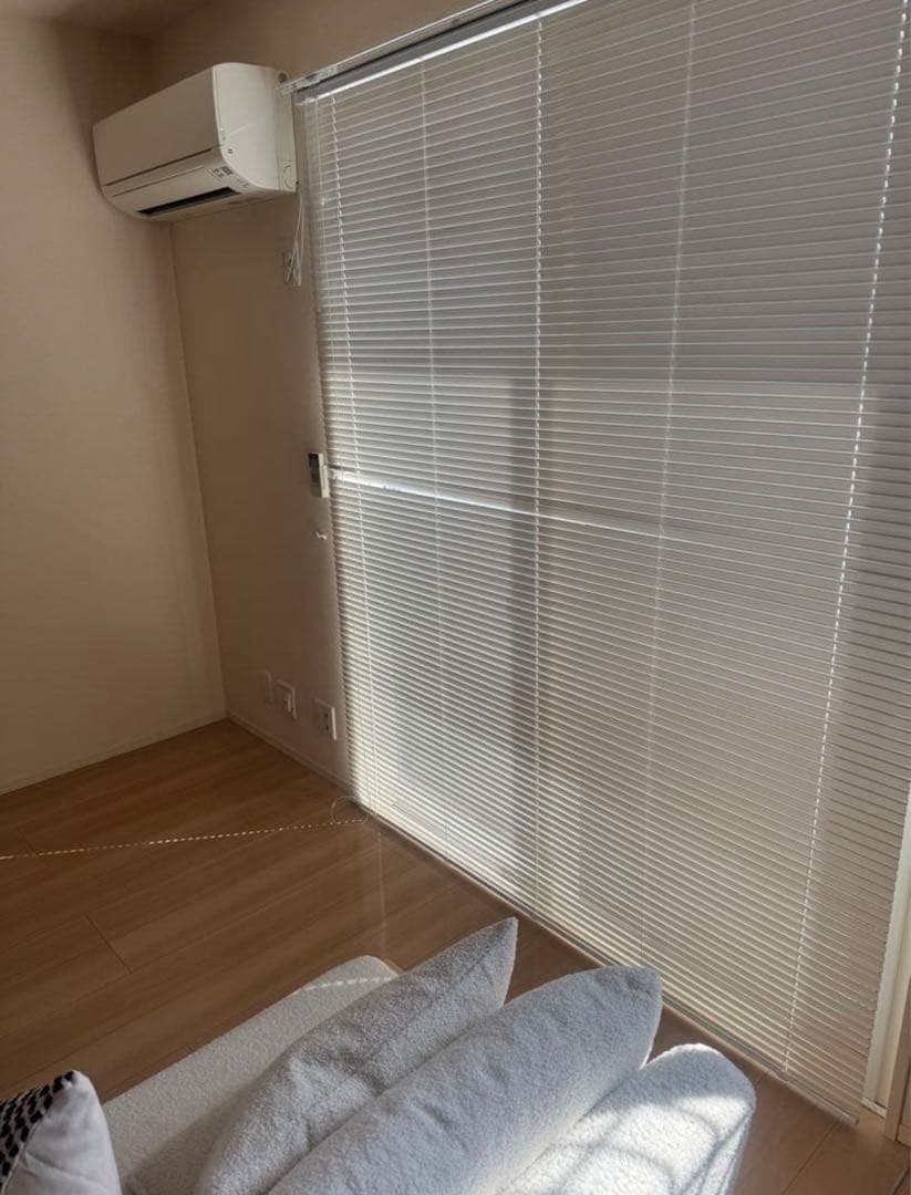 ブラインド　幅167×丈207 カーテンレール取り付け　ホワイト