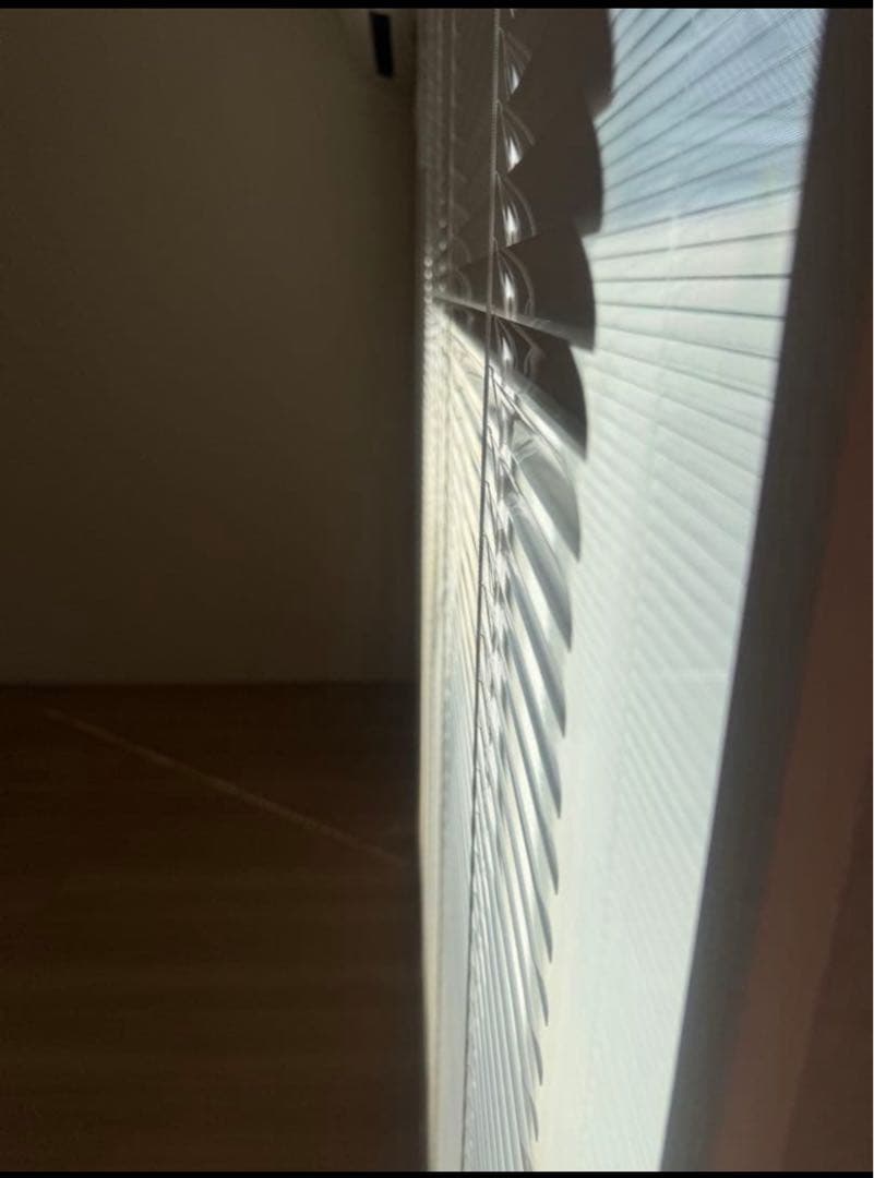 ブラインド　幅167×丈207 カーテンレール取り付け　ホワイト