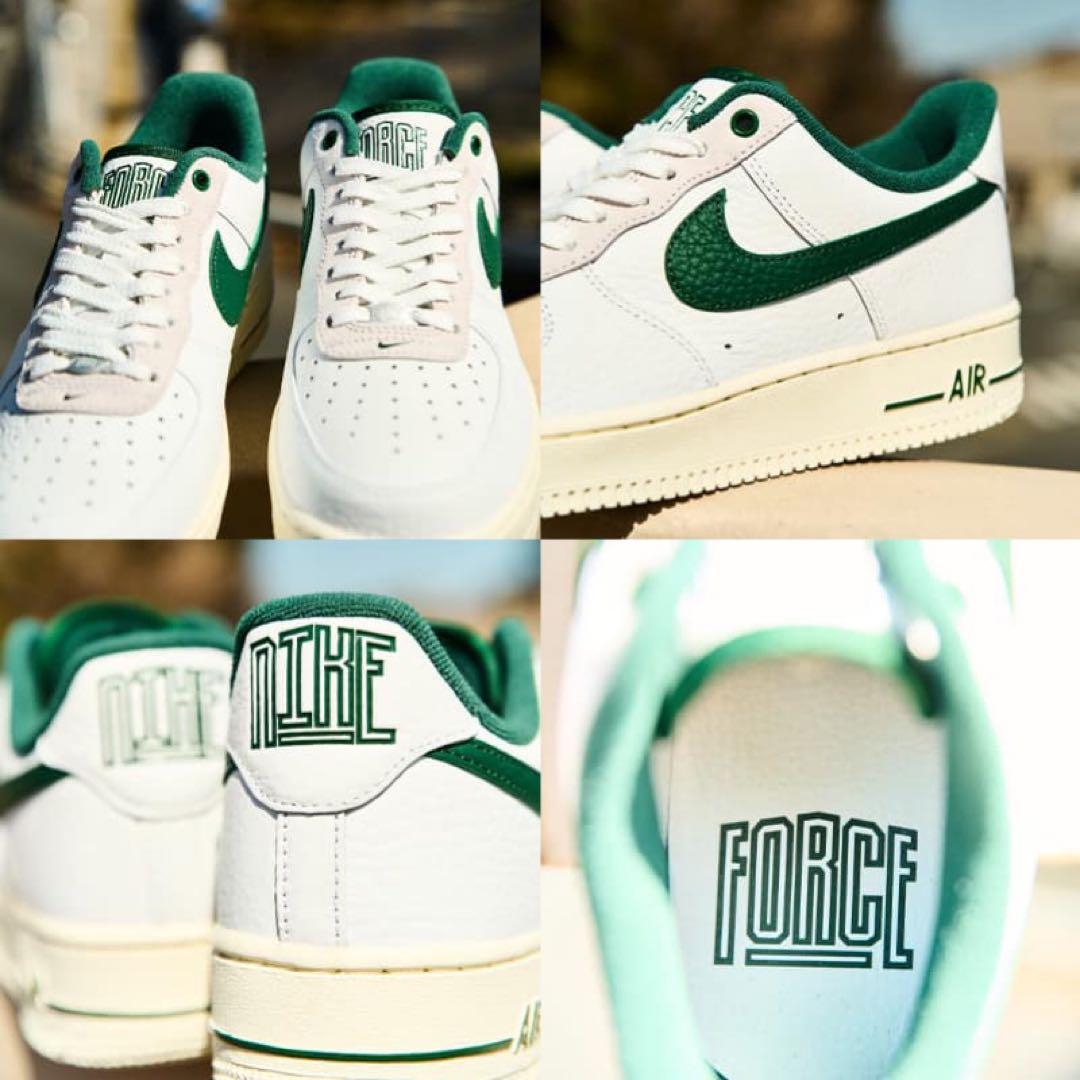 【新品27cm】NIKE エアフォース１ホワイト/グリーン/ココナッツミルク