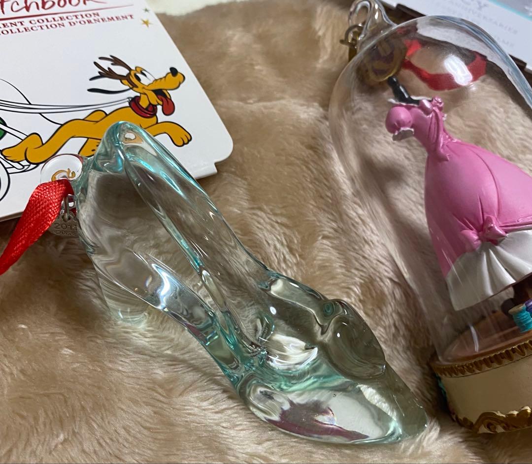 ディズニーストア　クリスマス　オーナメント　シンデレラ　ガラスの靴　ドレス