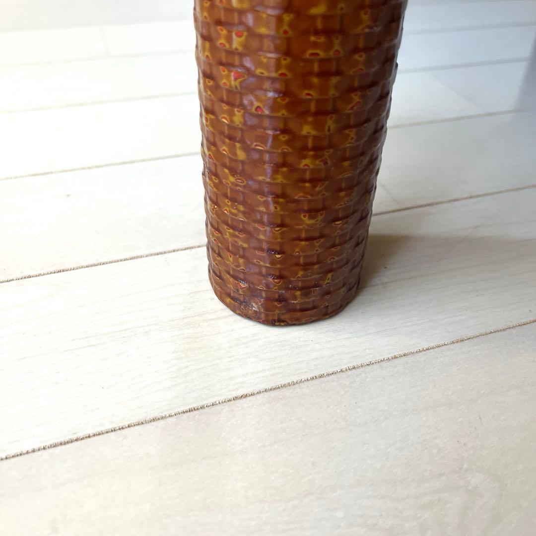 井上らんたい漆器 籃胎 丸脚応接台 茶 テーブル 定価25万円 伝統工芸