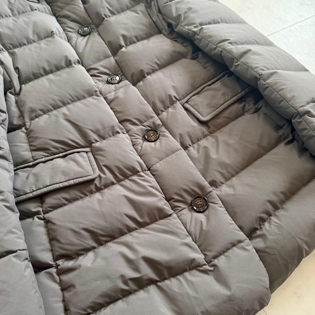 希少★MooRER エレッタ ダウンコート ファー付き 軽量 42 ブラウン