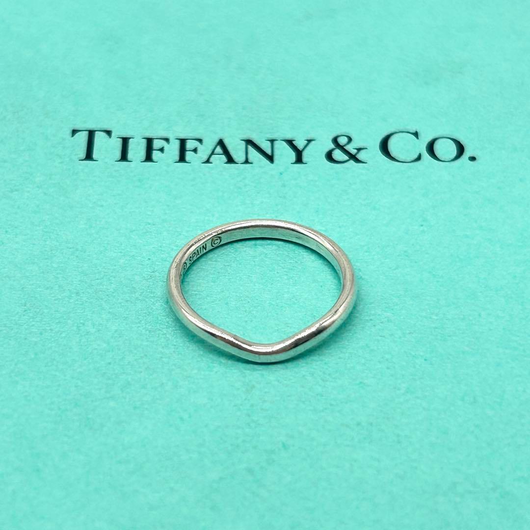 ティファニー　カーブド　バンド　リング　10号　シルバー