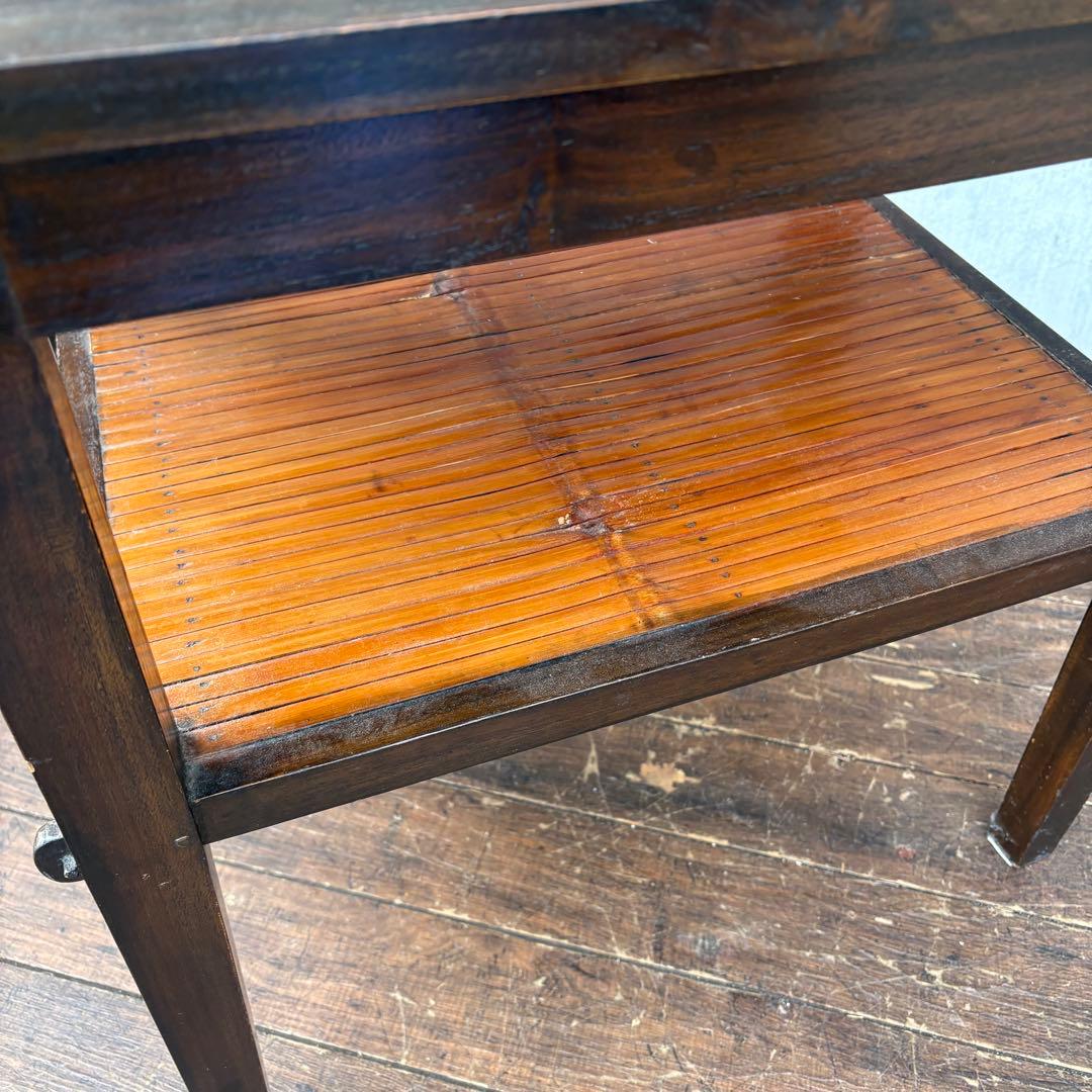 D2上 昭和レトロ エスニック バンブーテーブル サイドテーブル ローテーブル