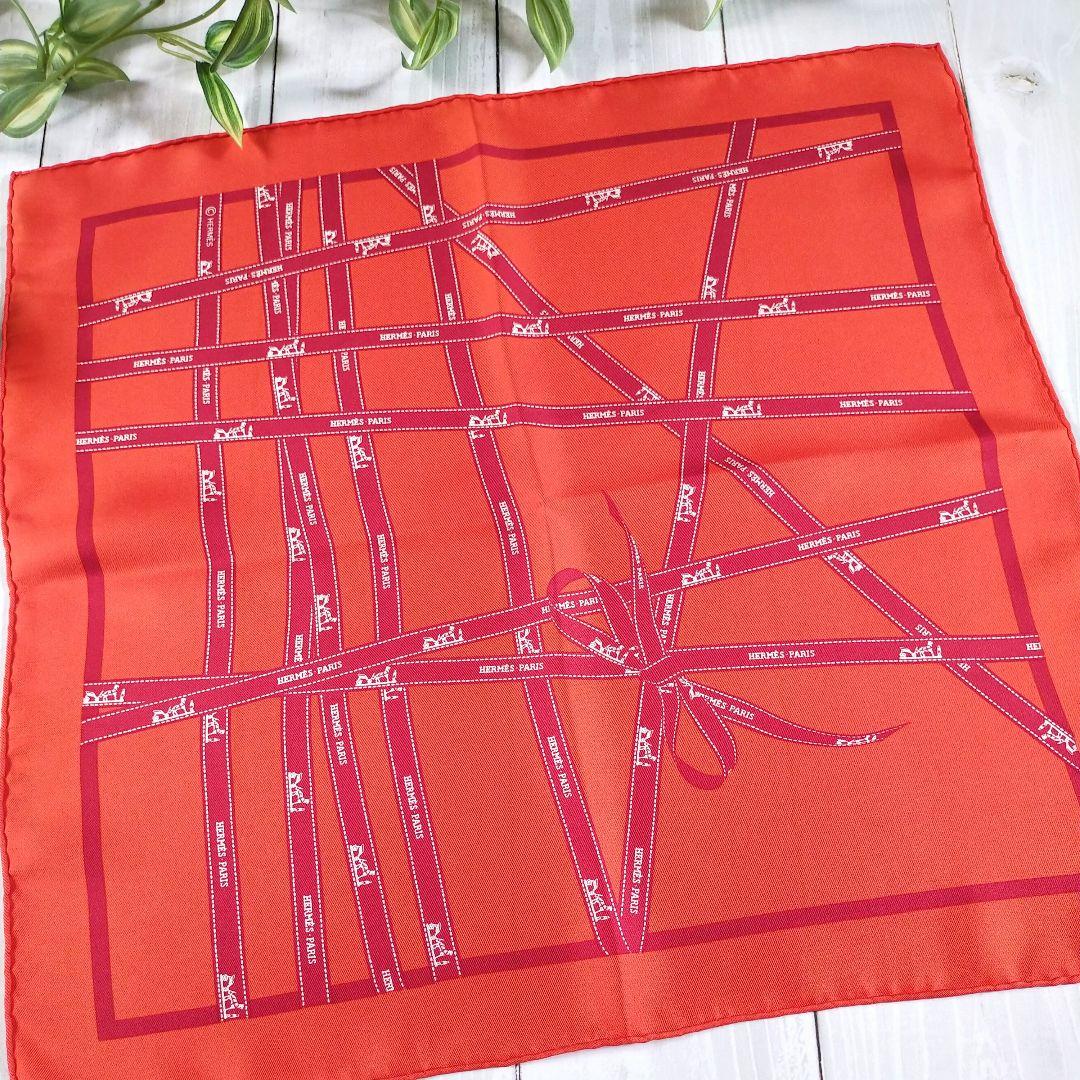 HERMES カレ45　ボルデュック リボン　ガヴロッシュ