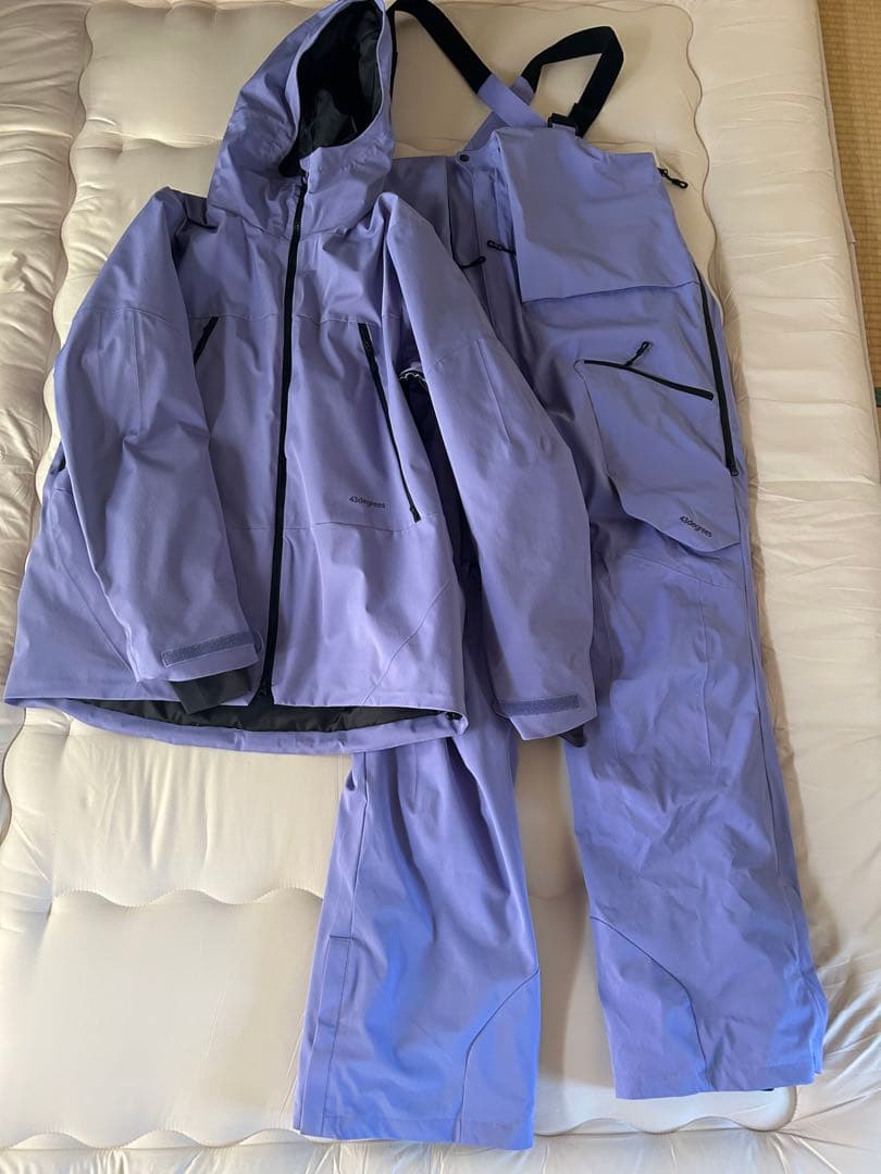 薄紫色スノーボードウェアセット 3L スキーウェアセット 上下セット