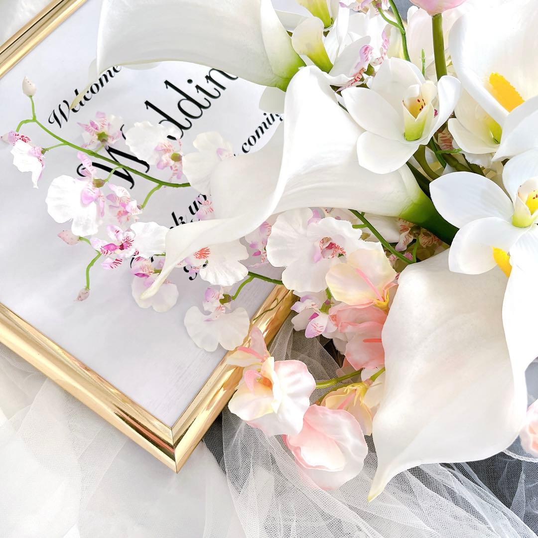 プレゼント付　アーティフィシャルフラワー クラッチブーケ 結婚式 ウエディング