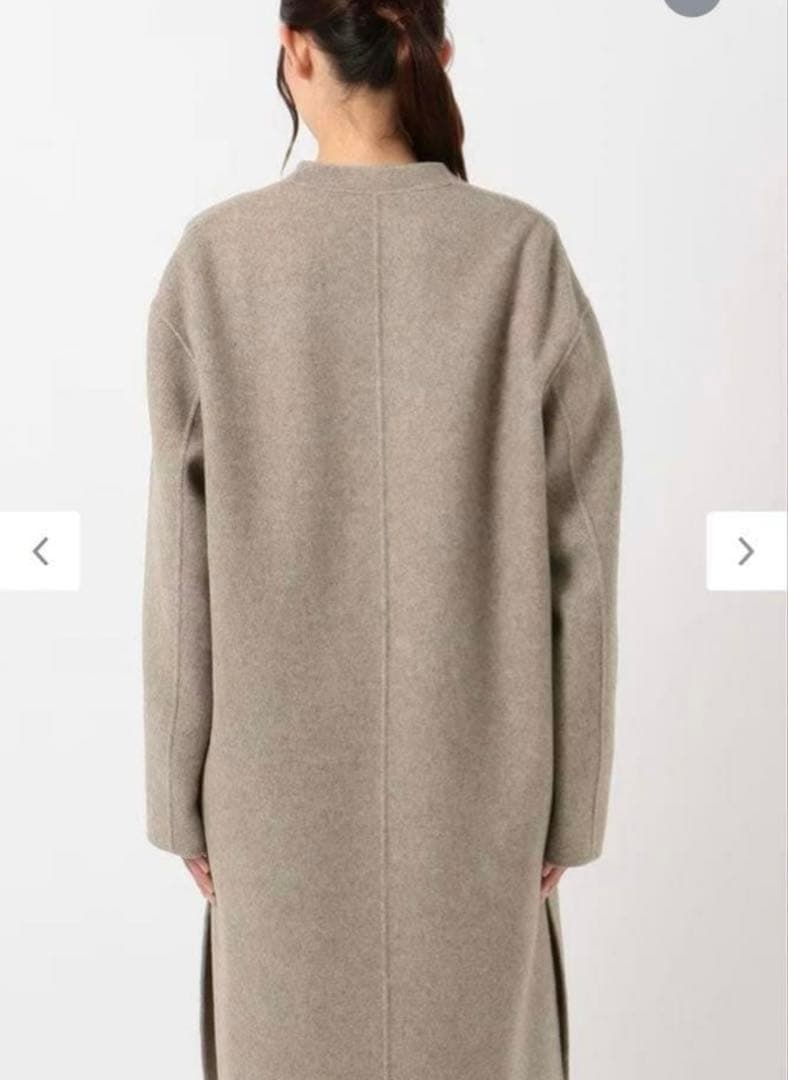 専用です　23区 ウールリバーツイルノーカラーコート　ロングコート　36