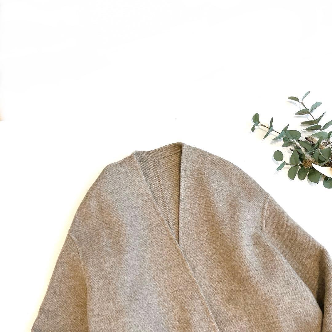 専用です　23区 ウールリバーツイルノーカラーコート　ロングコート　36