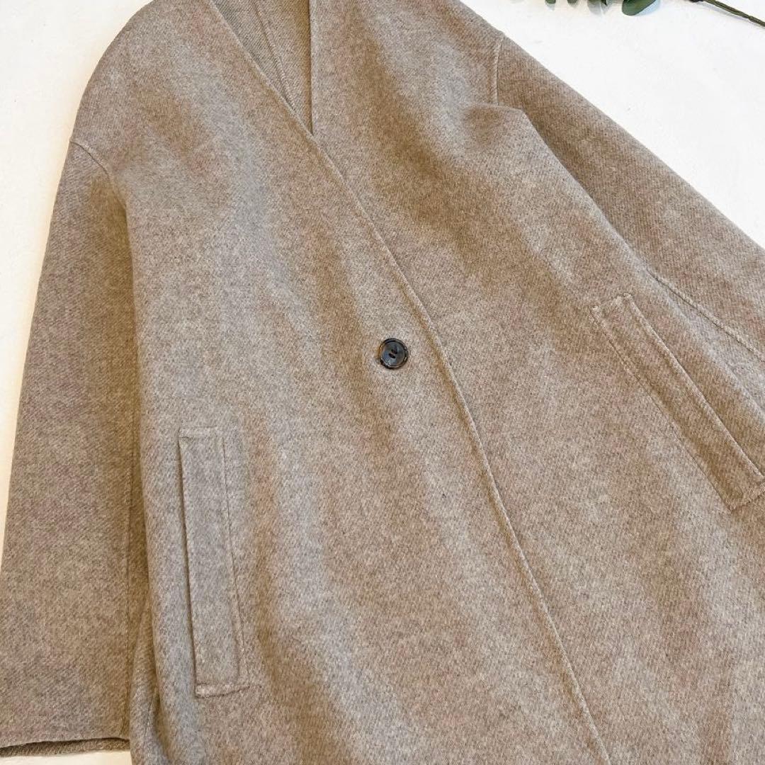 専用です　23区 ウールリバーツイルノーカラーコート　ロングコート　36