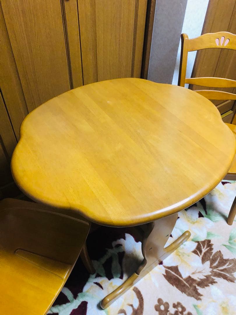 MIKIMOKU ミキモク家具　木製ダイニングテーブルセット 2脚付き