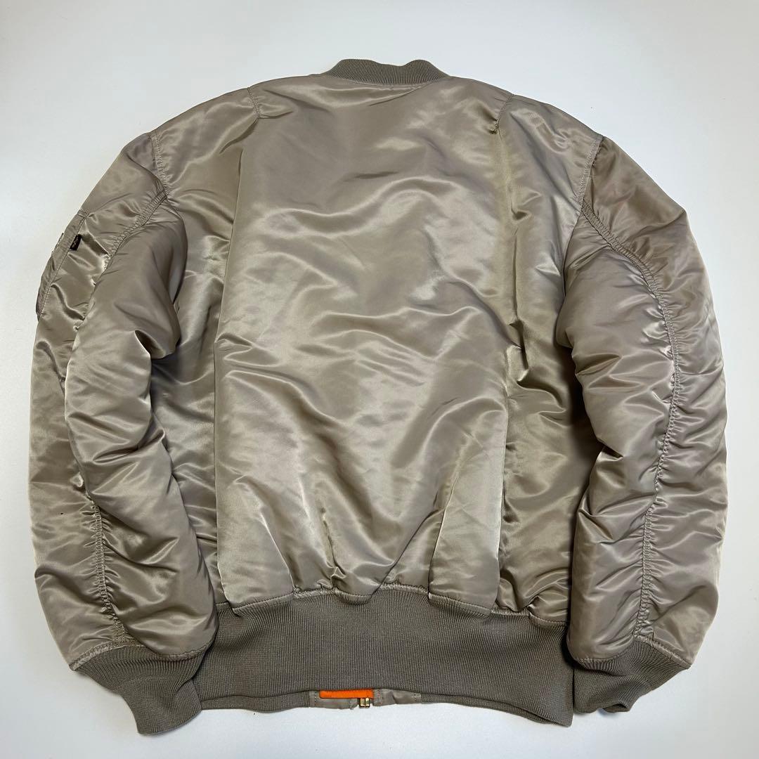 【極美品】希少色ALPHA MA-1 2XL アイスグレー アルファ ジャケット