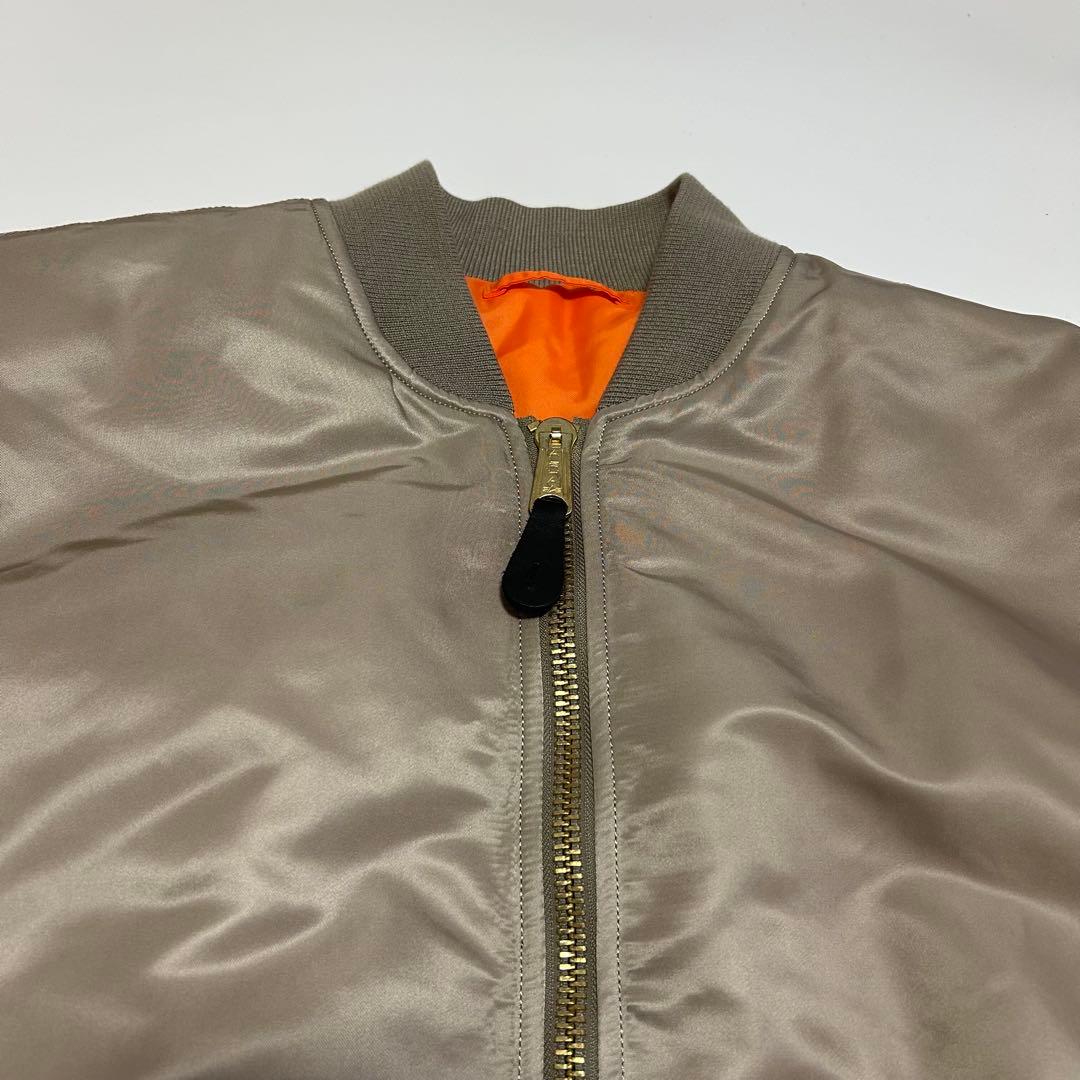 【極美品】希少色ALPHA MA-1 2XL アイスグレー アルファ ジャケット