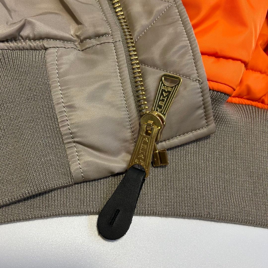 【極美品】希少色ALPHA MA-1 2XL アイスグレー アルファ ジャケット