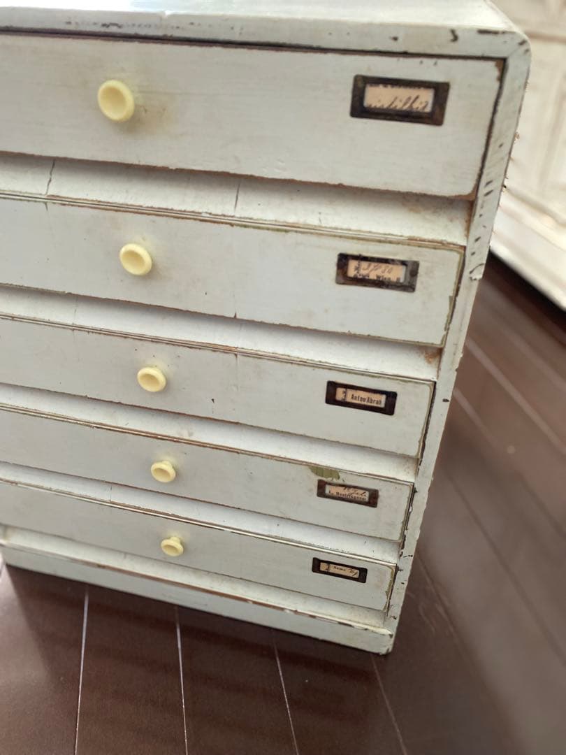 値下げ！【レトロ小引き出し シャビー風 5段】