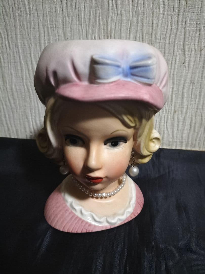 Relpo（レルポ）陶器　花瓶　貴婦人　日本製　ヘッドベース ヴィンテージ