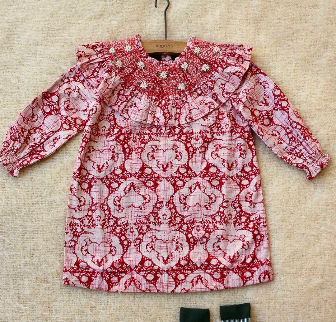 最終価格 Bonjour diary チュニック ワンピース 8y 新品