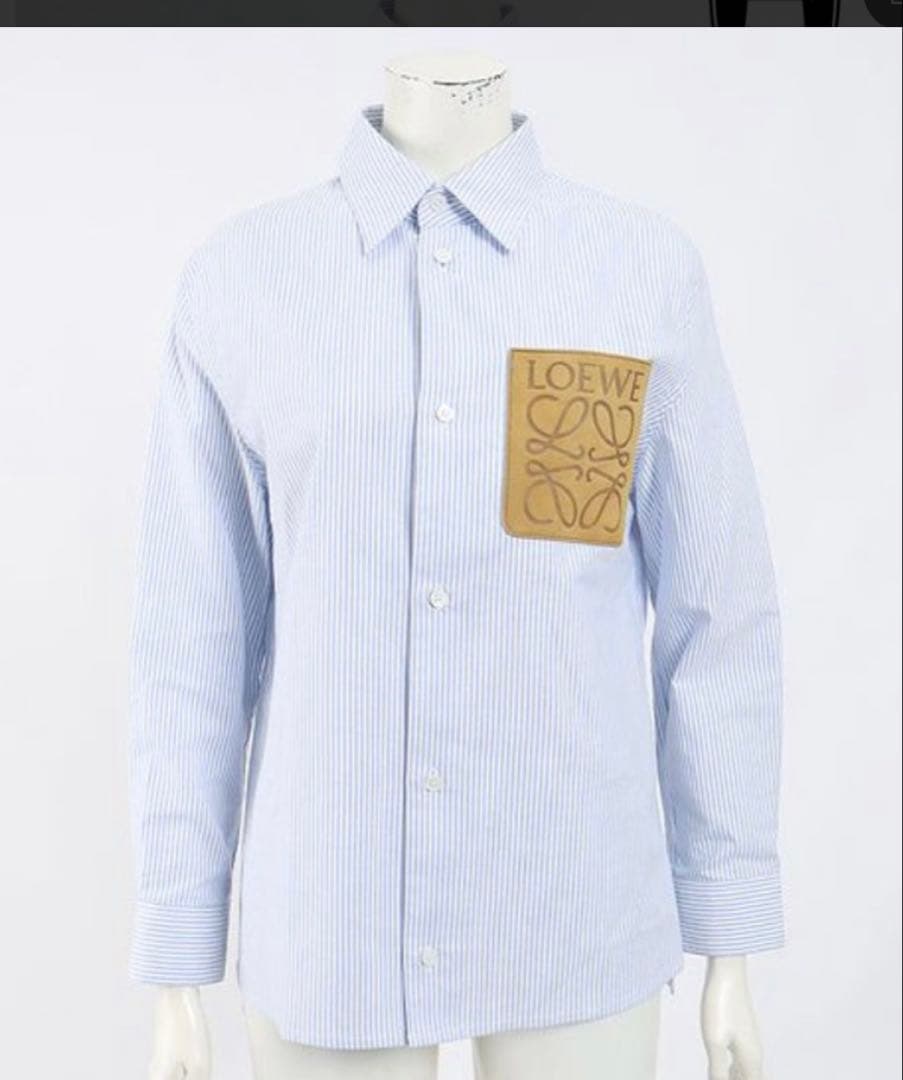 【最終値下げ】LOEWEストライプシャツ サイズ41 Lサイズ　アナグラム