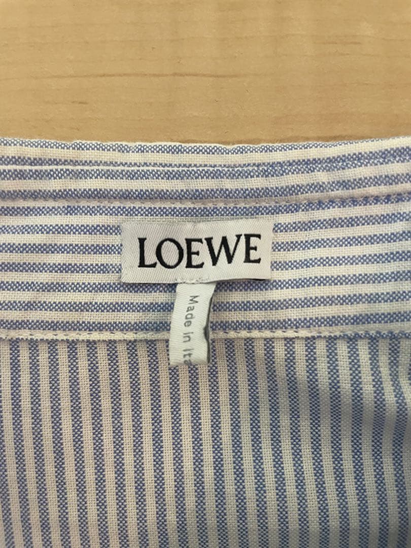 【最終値下げ】LOEWEストライプシャツ サイズ41 Lサイズ　アナグラム