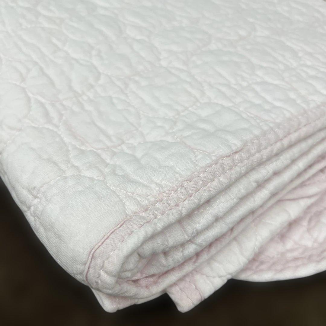 西川　3層脱脂綿パッドシーツ すべて綿100% セミダブル　ピンク　敷きパッド