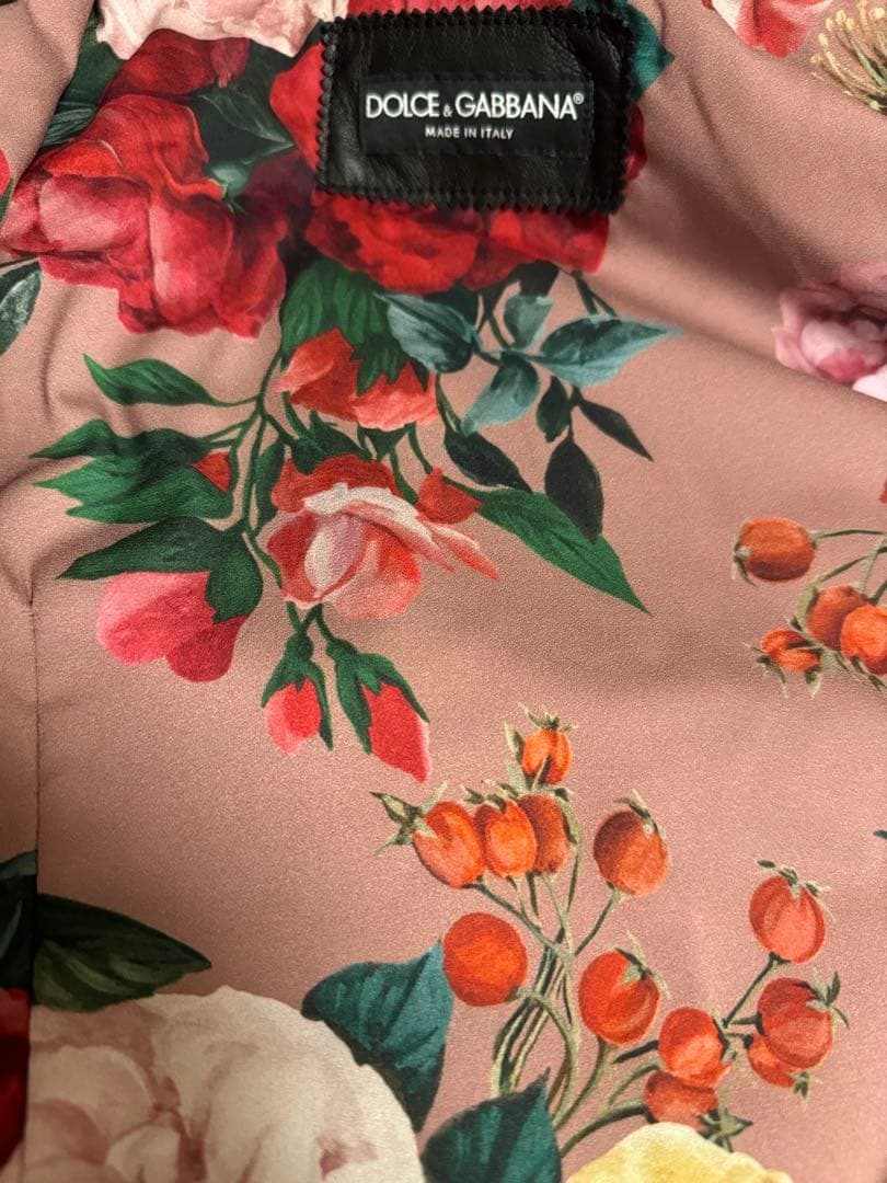 A*e様 ドルガバ　D&G レザーショートジャケット 黒 ゴールドファスナー