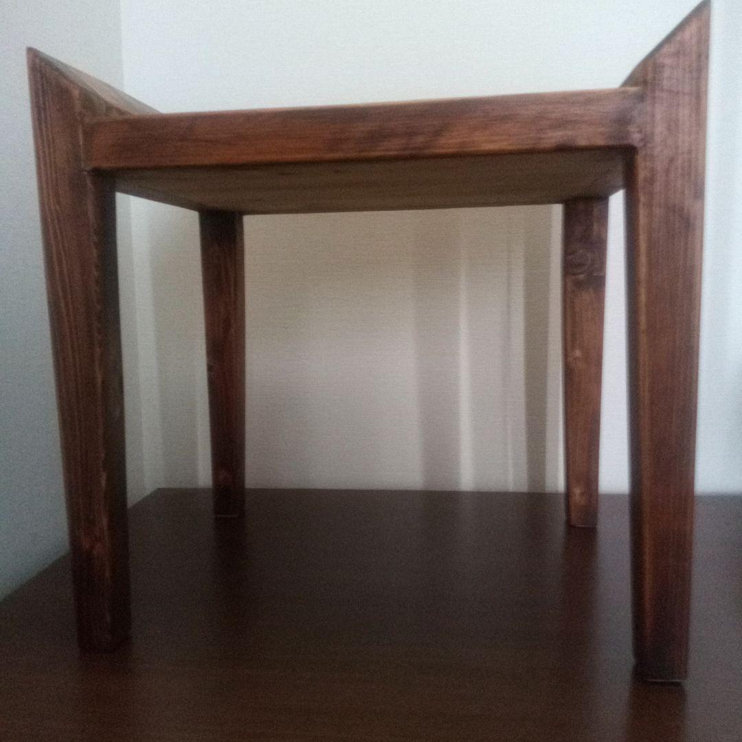 桧スツール角（ハンドメイド）