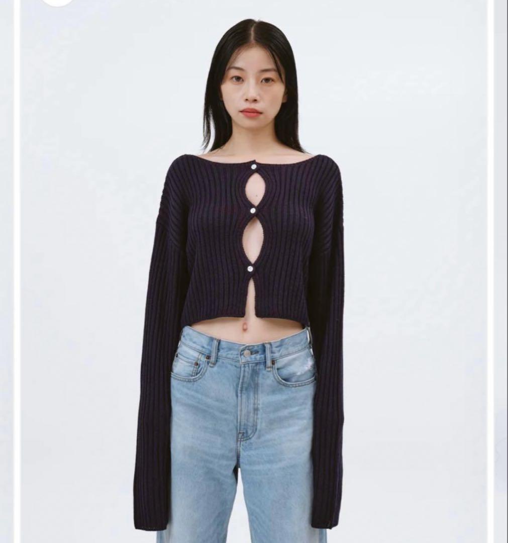 MYNE マイネ　2WAY SHORT KNIT / NAVY