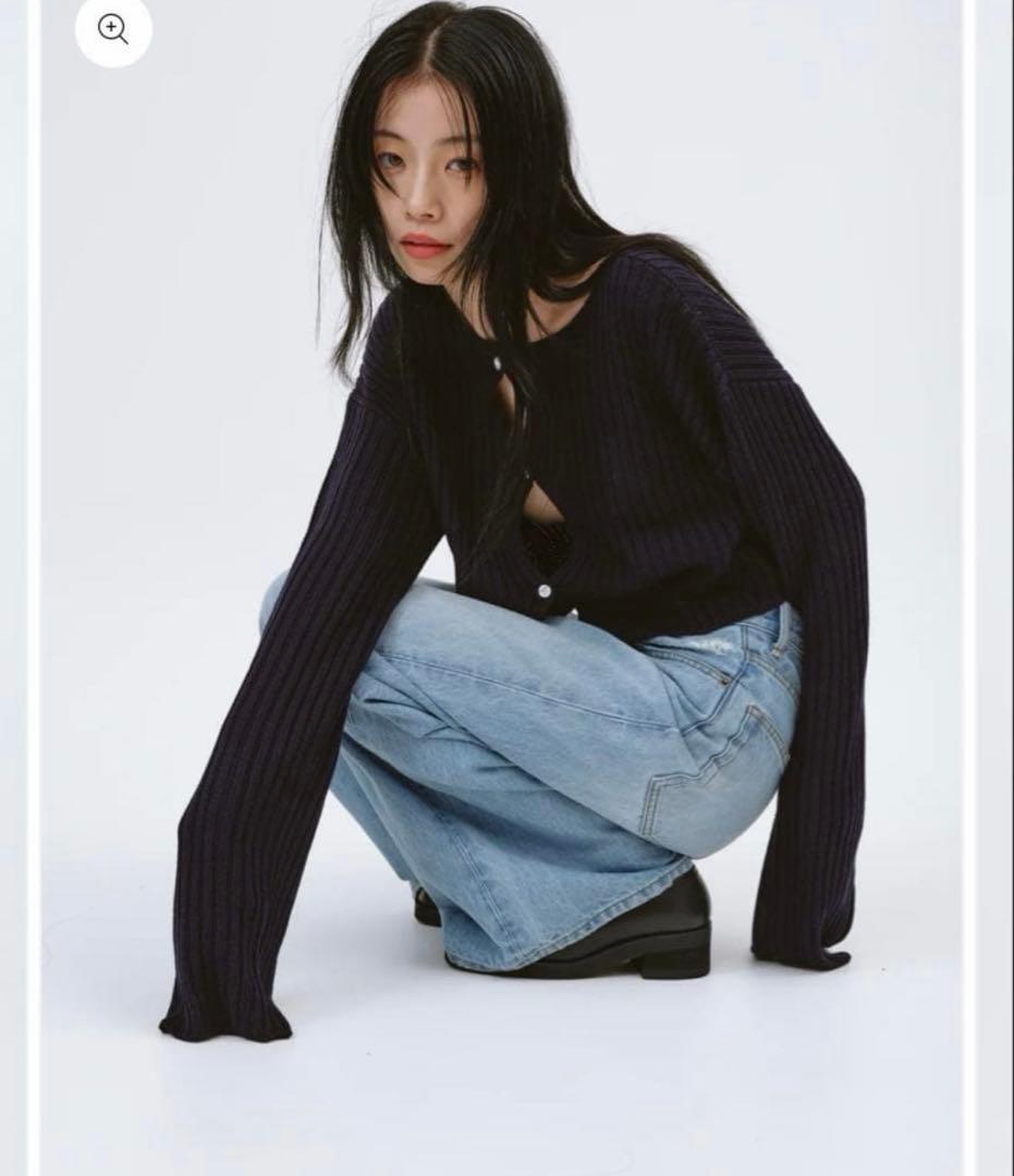 MYNE マイネ　2WAY SHORT KNIT / NAVY