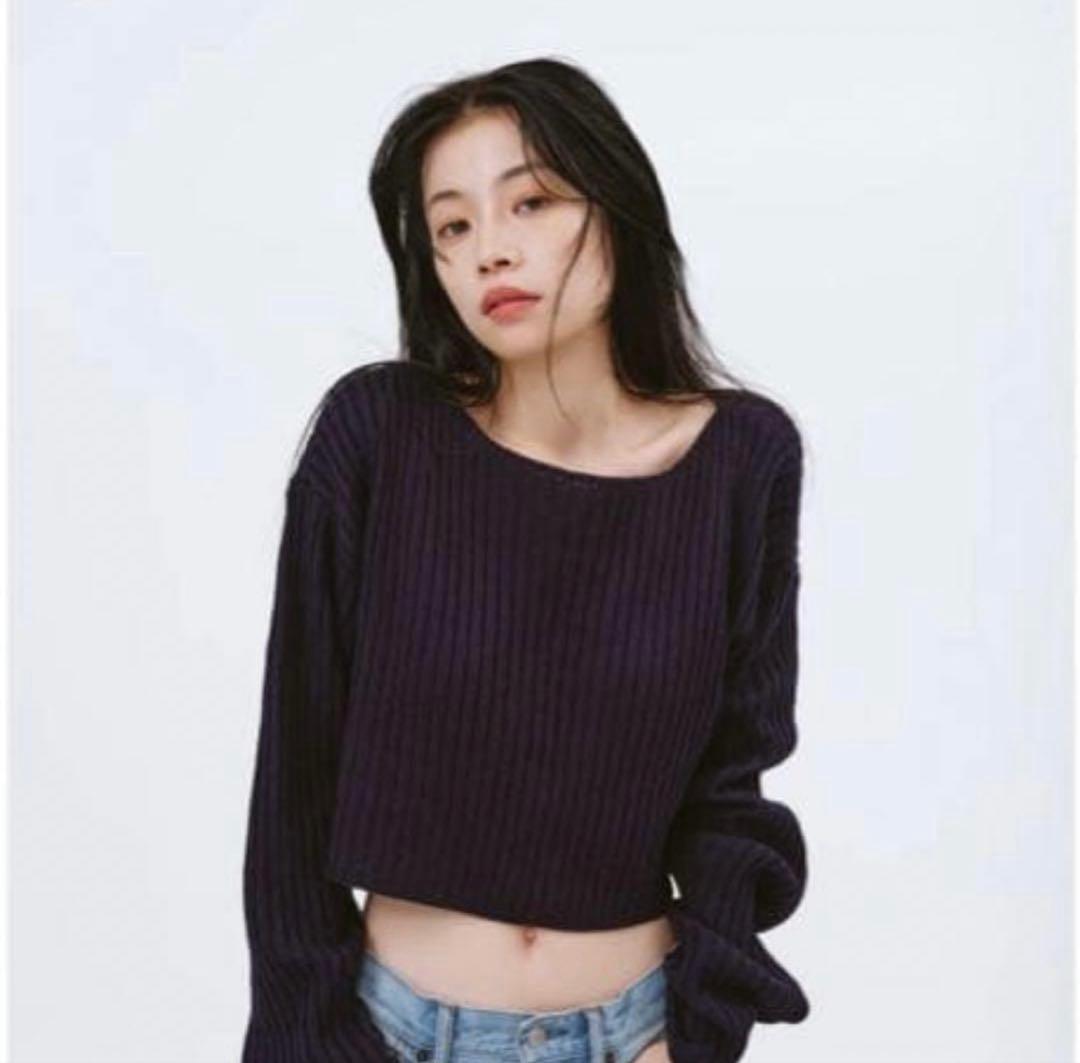 MYNE マイネ　2WAY SHORT KNIT / NAVY