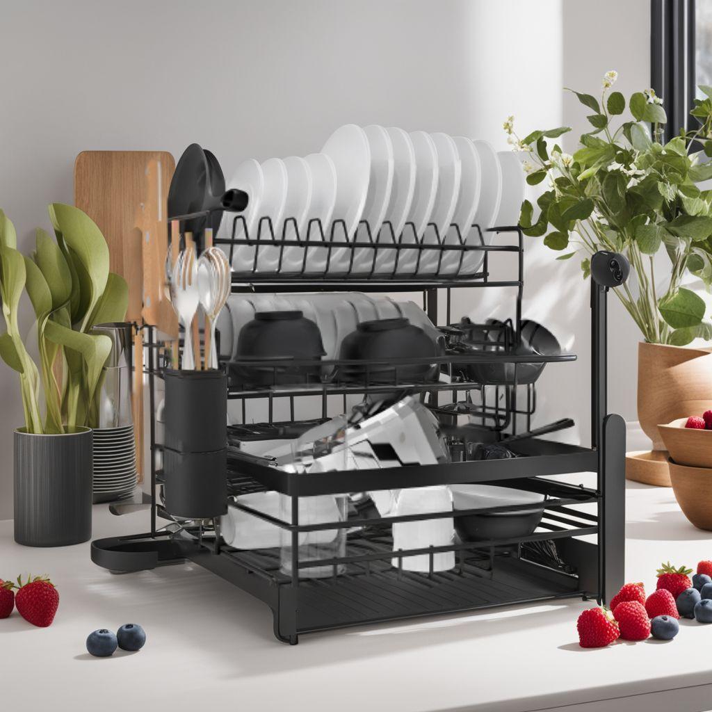 スペースの有効活用 水切りラック 3段式 キッチン収納