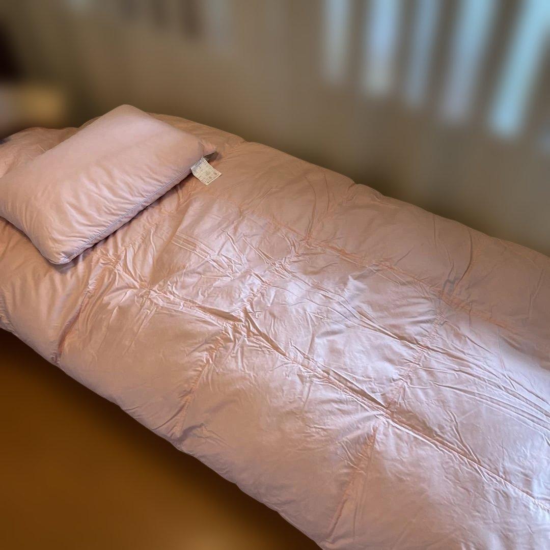 新品未使用品　タグ付き　ケース付き　東洋羽毛　敷布団　シングル　枕