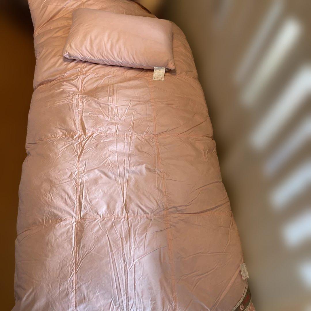 新品未使用品　タグ付き　ケース付き　東洋羽毛　敷布団　シングル　枕