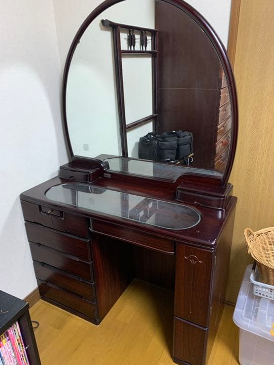 化粧台　嫁入り道具　鏡　レトロ　お化粧　メイク