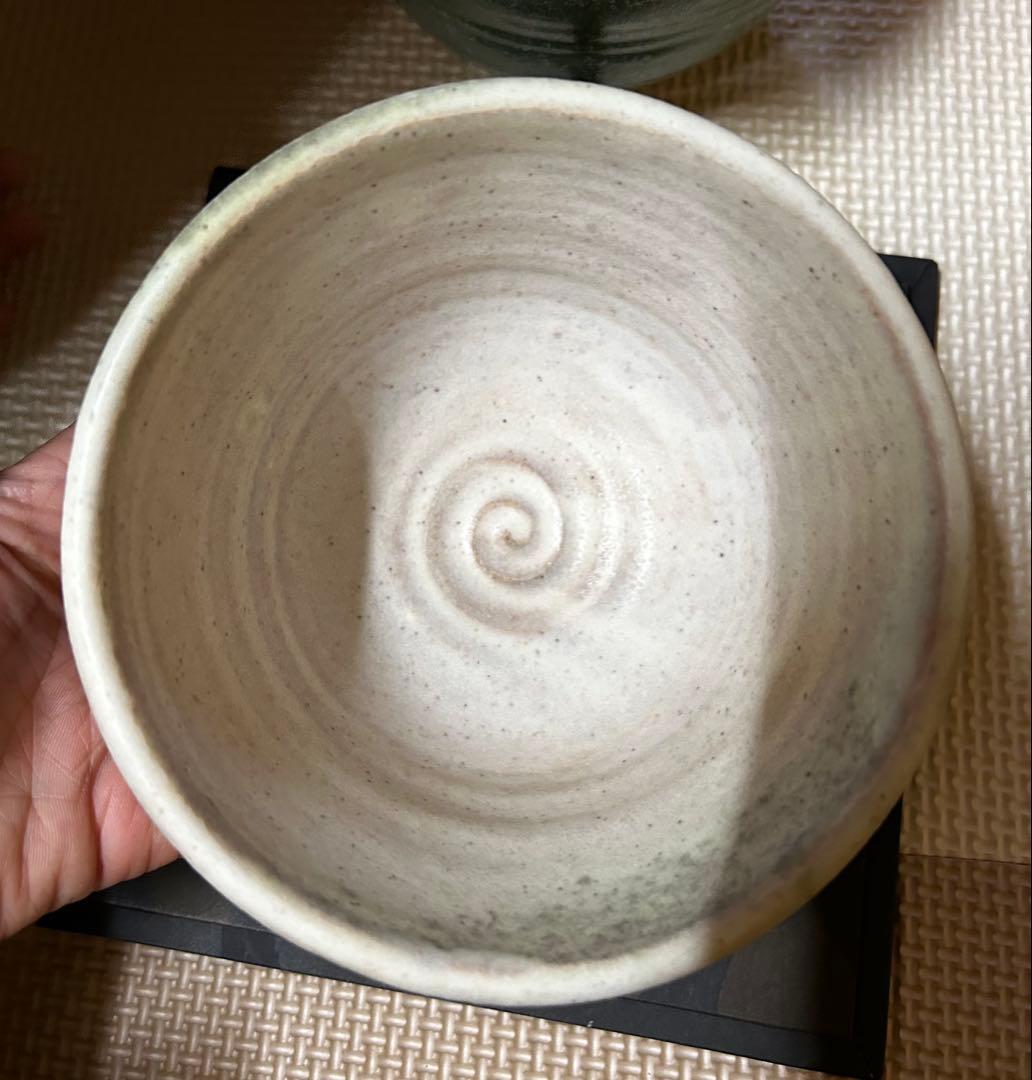 信楽焼　花木焼　大きめお茶碗4つと箱セット