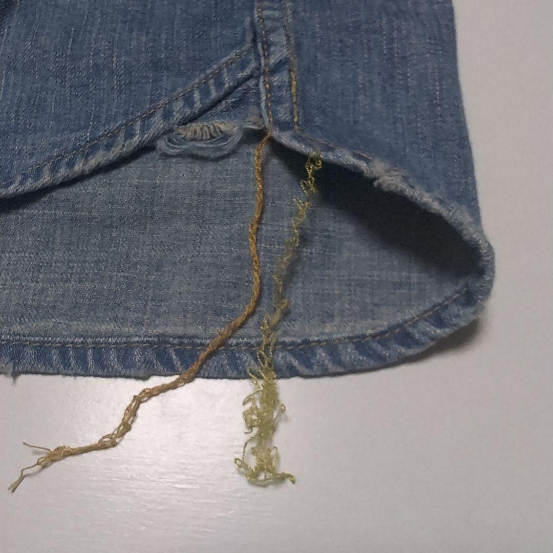 レミレリーフ REMI RELIEF メタルスタッズ デニムシャツ XL スカル