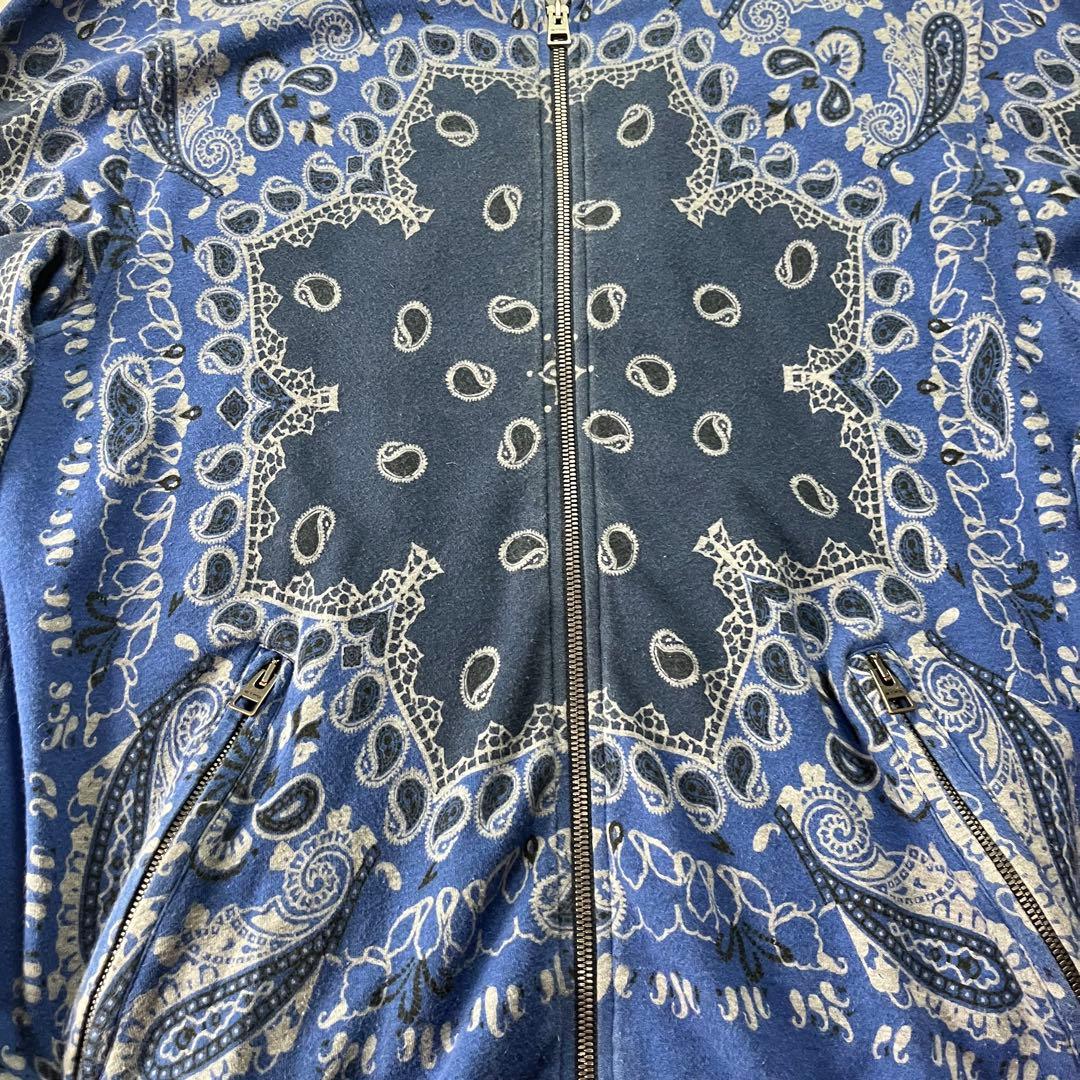 希少XLサイズ ETRO エトロ ブルゾン バンダナ柄 ダブルジップ 近年