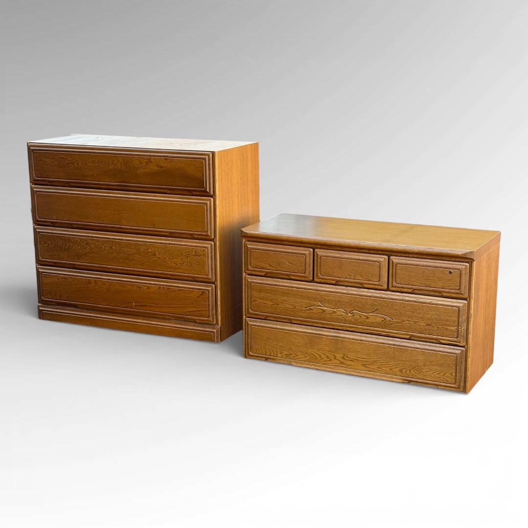 起立木工 ハイチェスト 7段 国産 ナラ材 鍵付き 婚礼家具 クラシック