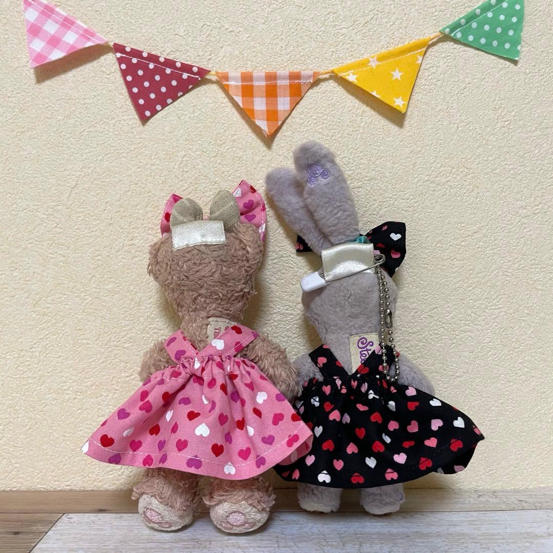 ハンドメイド★ハート柄♡コスチューム★ぬいぐるみバッジ♡ストラップ用パルパルーザ