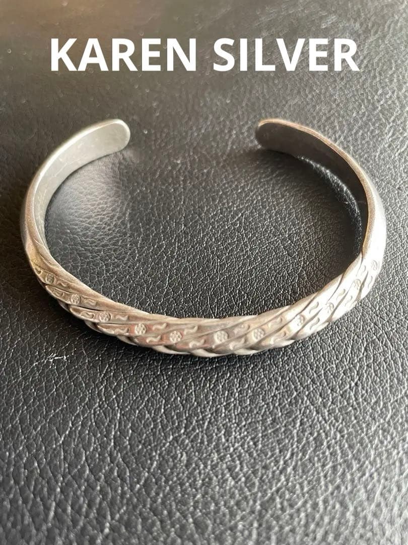 カレン族　カレンシルバー　バングル　チャトゥチャック（jatujak）