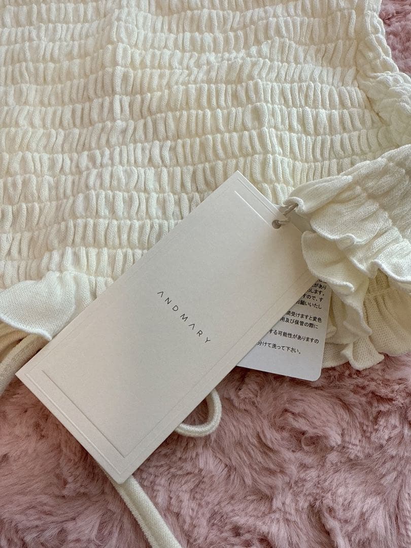 トップス AM1296 Ami shirring logo tops andmary