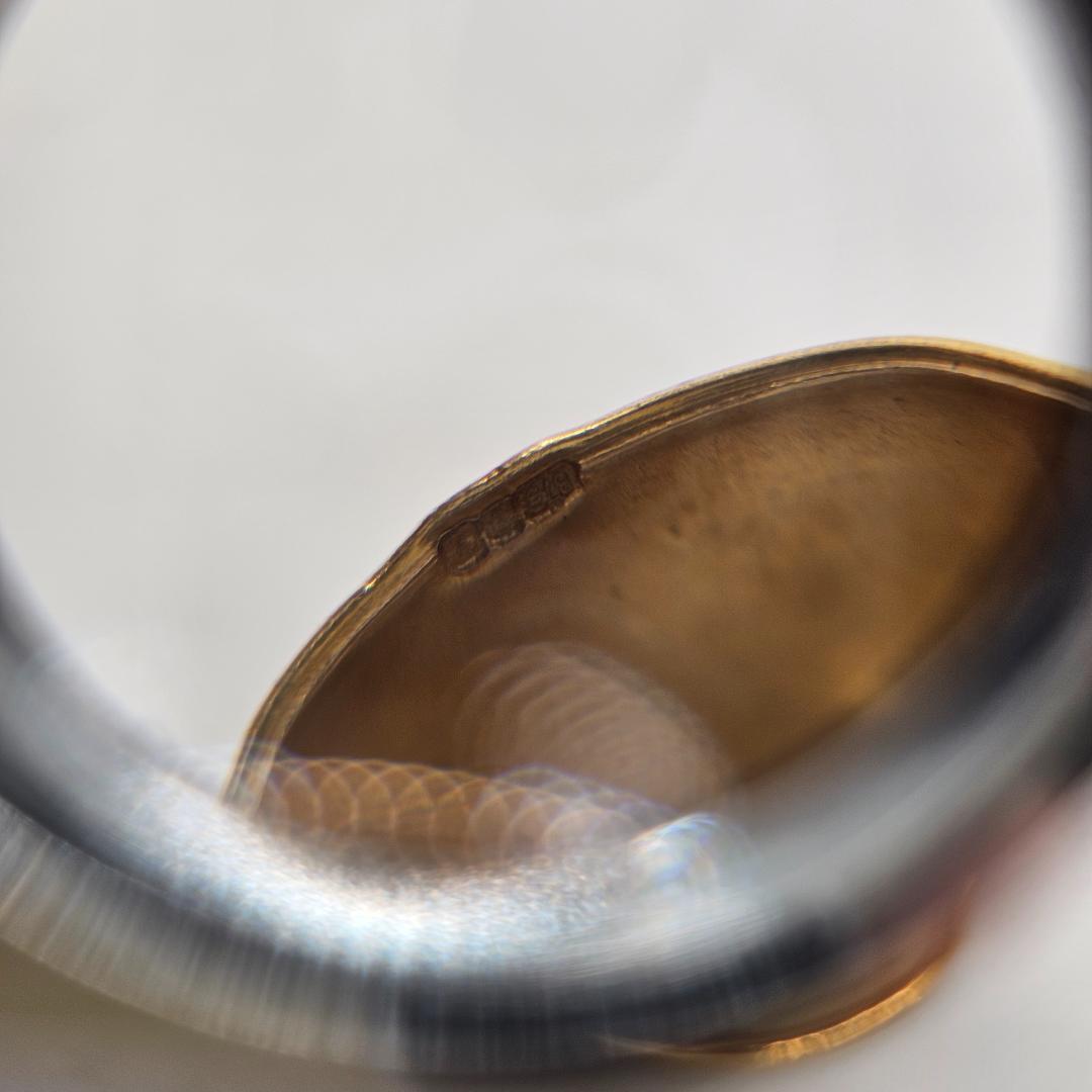 【希少】刻印875 (21金)ヴィンテージ デザインリング 2.7g 16号