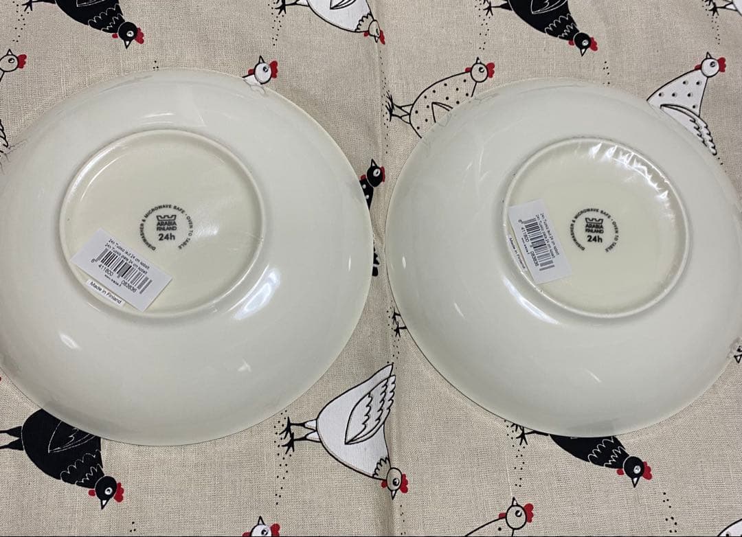 旧ロゴ/フィンランド製　ARABIA 24h トゥオキオ　ディーププレート24㎝