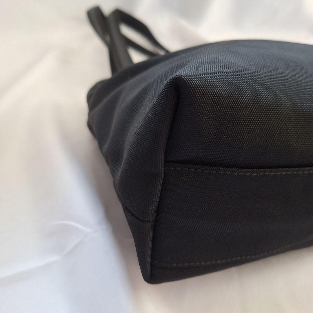 【美品】GUCCI レザー ナイロン ミニトートバッグ ブラック イタリア製