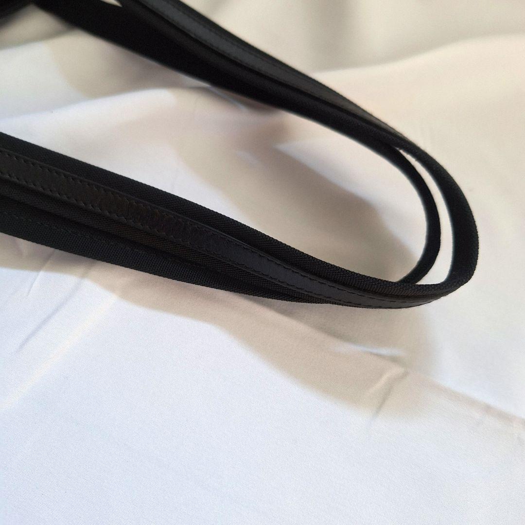 【美品】GUCCI レザー ナイロン ミニトートバッグ ブラック イタリア製