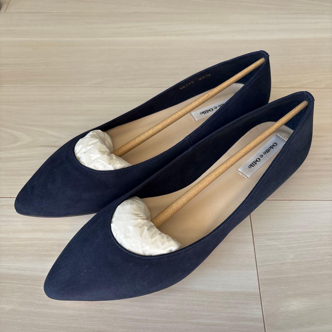 ＊新品未使用＊オデットエオディール ポインテッドプレーン ネイビー