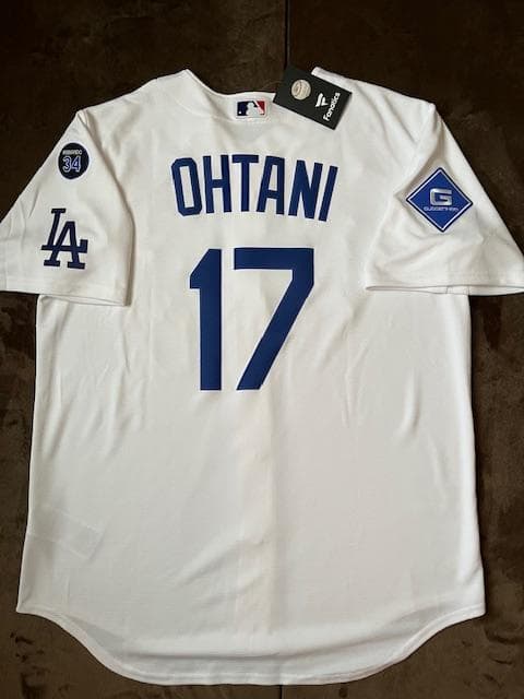 大谷翔平2025WSホームReplicaジャージ♯34&WS2025パッチ付　L